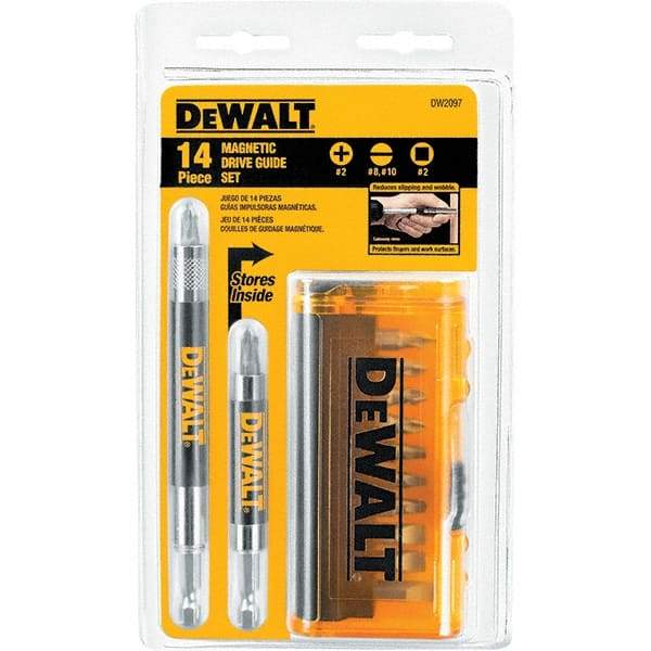 DeWALT - 14 Piece, Screwdriver Bit Set - #2, 1/4" Drive - Americas Industrial Supply