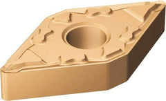 Sandvik Coromant - DNMG441 SF Grade 1115 Carbide Turning Insert - TiAlN/AlCr2O3 Finish, 55° Diamond, 1/2" Inscr Circle, 1/4" Thick, 1/64" Corner Radius - Americas Industrial Supply