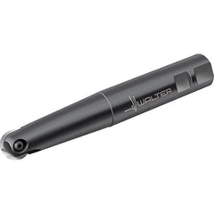 Walter - 10mm Cut Diam, 5mm Max Depth of Cut, 12mm Shank Diam, 150mm OAL, Indexable Ball Nose End Mill - 13,800 Max RPM - Americas Industrial Supply