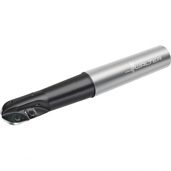 Walter - 20mm Cut Diam, 28mm Max Depth of Cut, 25mm Shank Diam, 150mm OAL, Indexable Ball Nose End Mill - 25,300 Max RPM - Americas Industrial Supply