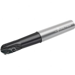 Walter - 20mm Cut Diam, 28mm Max Depth of Cut, 25mm Shank Diam, 150mm OAL, Indexable Ball Nose End Mill - 25,300 Max RPM - Americas Industrial Supply