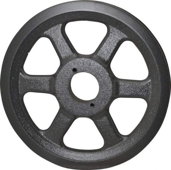 Browning - 1 Groove, 3/8 to 1-1/2 Bore Diam, 8-3/4" Outside Diam, QD Bushed V Belt Sheave - 8.0 A Diam Belt Pitch - Americas Industrial Supply