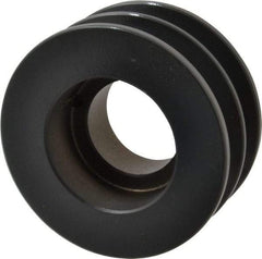 Browning - 2 Groove, 3/8 to 1-1/2 Bore Diam, 3-3/4" Outside Diam, QD Bushed V Belt Sheave - 3.0 A Diam Belt Pitch - Americas Industrial Supply