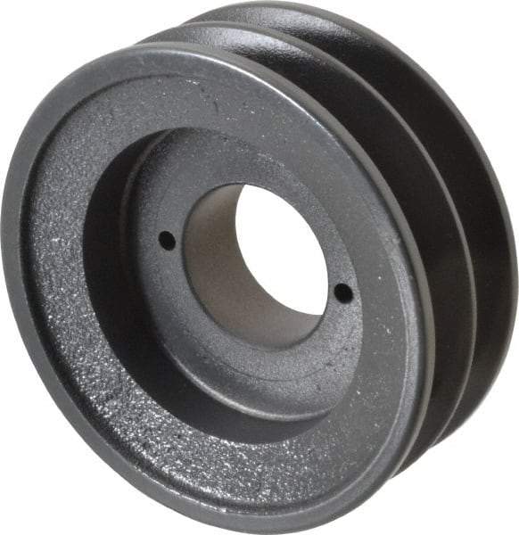 Browning - 2 Groove, 3/8 to 1-1/2 Bore Diam, 4-3/4" Outside Diam, QD Bushed V Belt Sheave - 4.0 A Diam Belt Pitch - Americas Industrial Supply