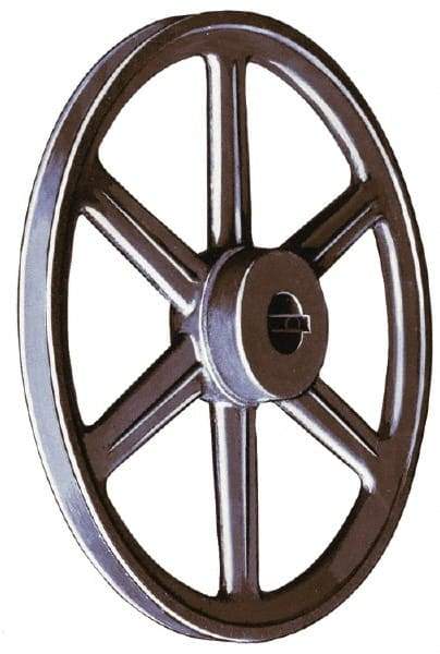 Browning - 1-1/8" Bore, 1-15/32 Long, 3-3/4" Outside Diam, Finished Bore Two Groove V Belt Sheave - 1-3/4" Wide, 3.6 Belt Pitch B, 3.2" Pitch Diam of 4L Belt - Americas Industrial Supply