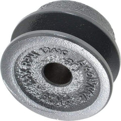 Browning - 1/2" Bore, 15/16 Long, 2" Outside Diam, Finished Bore Single Groove V Belt Sheave - 21/32" Wide, 1.46" Pitch Diam of 3L Belt, 1.8" Pitch Diam of 4L Belt - Americas Industrial Supply
