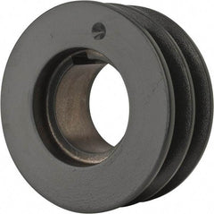 Browning - 2 Groove, 1/2 to 1-3/4 Bore Diam, 4.15" Outside Diam, QD Bushed V Belt Sheave - 3.4 A Diam Belt Pitch - Americas Industrial Supply