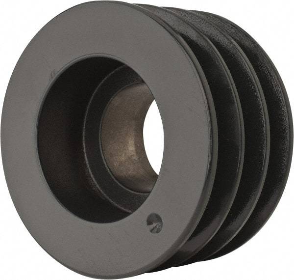 Browning - 3 Groove, 1/2 to 1-3/4 Bore Diam, 4.55" Outside Diam, QD Bushed V Belt Sheave - 3.8 A Diam Belt Pitch - Americas Industrial Supply