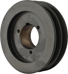 Browning - 2 Groove, 1/2 to 1-1/2 Bore Diam, 5-3/4" Outside Diam, QD Bushed V Belt Sheave - 5.0 A Diam Belt Pitch - Americas Industrial Supply