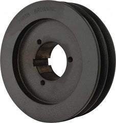 Browning - 2 Groove, 1/2 to 1-3/4 Bore Diam, 6.15" Outside Diam, QD Bushed V Belt Sheave - 5.4 A Diam Belt Pitch - Americas Industrial Supply