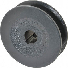 Browning - 5/8" Bore, 1-1/16 Long, 2.8" Outside Diam, Finished Bore Single Groove V Belt Sheave - 13/16" Wide, 2.6 Belt Pitch B, 2.2" Pitch Diam of 4L Belt - Americas Industrial Supply
