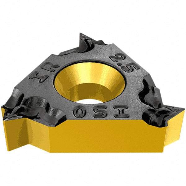 Iscar - 16IR Internal Right Hand 12 UN Laydown Threading Insert - Grade IC08, Uncoated Carbide, 9.52mm Inscribed Circle - Americas Industrial Supply
