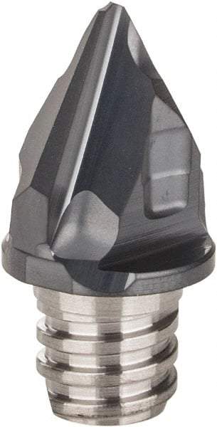 Iscar - MM HCD Grade IC908 Carbide Chamfer Milling Tip Insert - TiAlN Finish, 2 Flutes, 0.394" Cutting Diam, 3/8" Depth of Cut, 0.463" Extension - Americas Industrial Supply