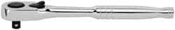 Stanley - 1/4" Drive Pear Head Ratchet - Chrome Finish, 8" OAL - Americas Industrial Supply