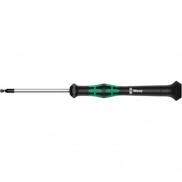 Wera - 3/32" Hex Ball End Driver - 2-3/8" Bade Length, Multi Handle, 262mm OAL - Americas Industrial Supply