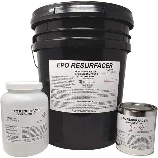 Made in USA - 50 Lb Concrete Repair/Resurfacing - Light Gray, 25 Sq Ft Coverage, Epoxy Resin - Americas Industrial Supply