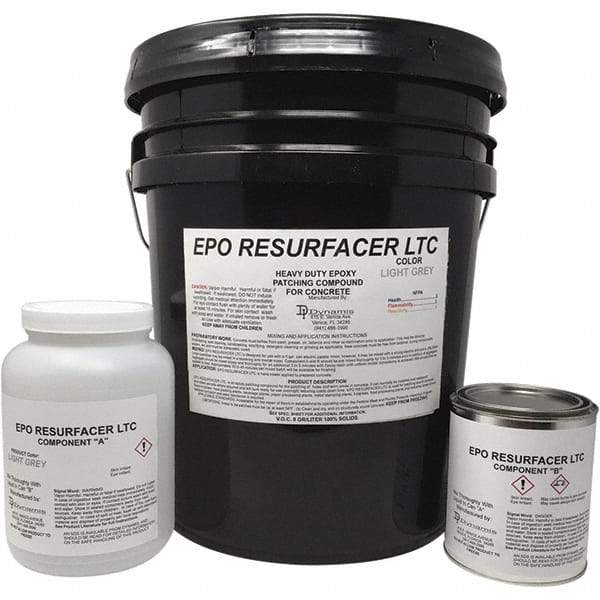 Made in USA - 50 Lb Concrete Repair/Resurfacing - Light Gray, 25 Sq Ft Coverage, Epoxy Resin - Americas Industrial Supply