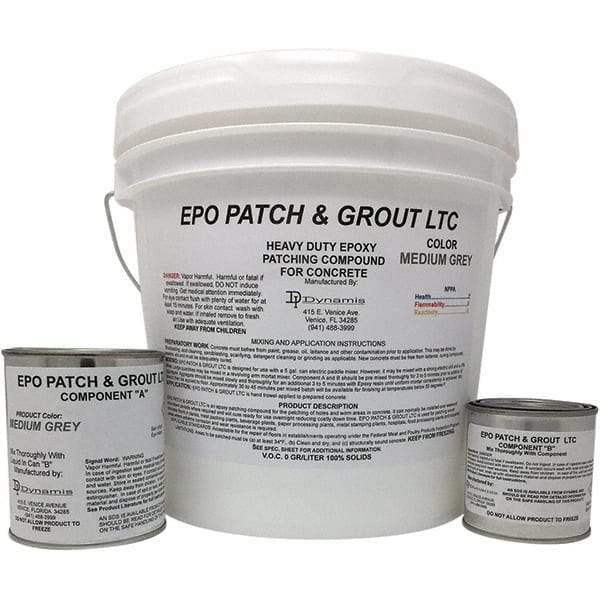 Made in USA - 2 Gal Concrete Repair/Resurfacing - Medium Gray, 25 Sq Ft Coverage, Epoxy Resin - Americas Industrial Supply