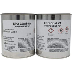 Made in USA - 1/2 Gal Gloss High-Solid Gray Concrete Floor Coating - 150 Sq Ft/Gal Coverage, 87 g/L VOC Content - Americas Industrial Supply