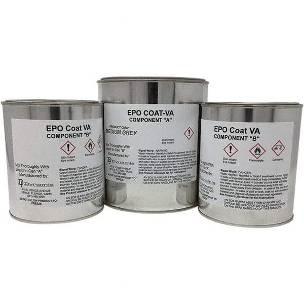 Made in USA - 1 Gal Gloss High-Solid Gray Concrete Floor Coating - 150 Sq Ft/Gal Coverage, 87 g/L VOC Content - Americas Industrial Supply