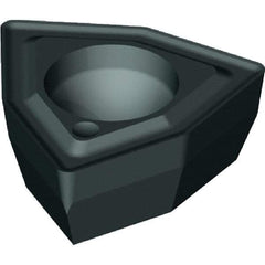 Kennametal - DFT110508 HP Grade KC7140 Carbide Indexable Drill Insert - TiN Finish, Trigon, 17.6mm Inscribed Circle - Americas Industrial Supply