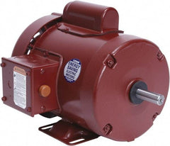 Leeson - 1/2 Max hp, 1,800 Max RPM, Electric AC DC Motor - 115/208-230 V Input, Single Phase, 56 Frame, Rigid Base Mount, TEFC Enclosure - Americas Industrial Supply