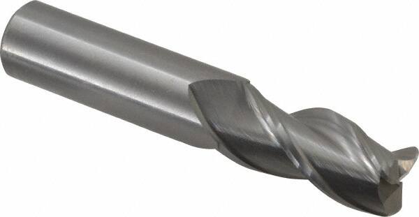 Kennametal - 3/4", 3 Flute, Single End, Solid Carbide, 0.12" Corner Radius End Mill - 4" OAL, 37° Helix, Right Hand Flute, 1-1/2" LOC, Right Hand Cut - Americas Industrial Supply