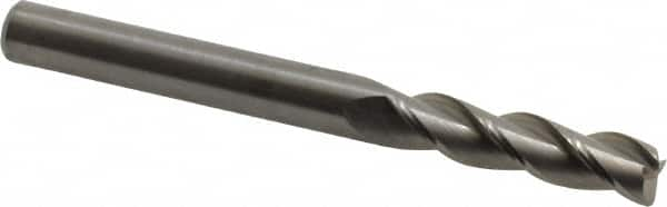 Kennametal - 5/16", 3 Flute, Single End, Solid Carbide, 0.03" Corner Radius End Mill - 3-1/4" OAL, 37° Helix, Right Hand Flute, 1-1/4" LOC, Right Hand Cut - Americas Industrial Supply