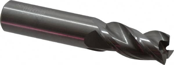 Kennametal - 3/4", 3 Flute, Single End, Solid Carbide, 0.03" Corner Radius End Mill - 4" OAL, 38° Helix, Right Hand Flute, 1-1/2" LOC, Right Hand Cut - Americas Industrial Supply