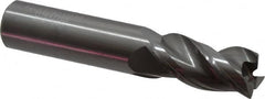 Kennametal - 3/4", 3 Flute, Single End, Solid Carbide, 0.03" Corner Radius End Mill - 4" OAL, 38° Helix, Right Hand Flute, 1-1/2" LOC, Right Hand Cut - Americas Industrial Supply