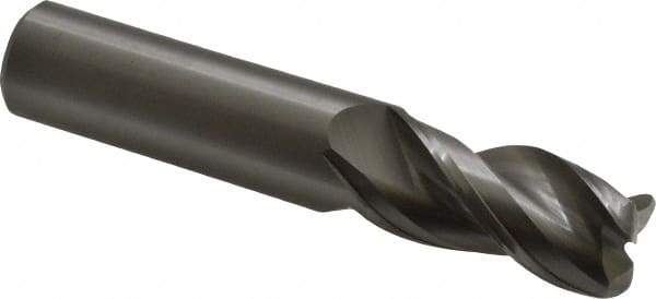 Kennametal - 3/4", 3 Flute, Single End, Solid Carbide, 0.12" Corner Radius End Mill - 4" OAL, 38° Helix, Right Hand Flute, 1-1/2" LOC, Right Hand Cut - Americas Industrial Supply