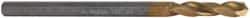 Guhring - 3mm 140° Spiral Flute Solid Carbide Screw Machine Drill Bit - TiN Finish, Right Hand Cut, 16mm Flute Length, 46mm OAL, SF Point, Straight Shank - Americas Industrial Supply