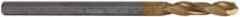 Guhring - 3mm 140° Spiral Flute Solid Carbide Screw Machine Drill Bit - TiN Finish, Right Hand Cut, 16mm Flute Length, 46mm OAL, SF Point, Straight Shank - Americas Industrial Supply