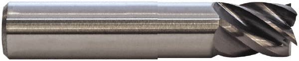 M.A. Ford - 1/2", 5 Flute, Single End, Solid Carbide, 0.015" Corner Radius End Mill - 4" OAL, 38° Helix, Right Hand Flute, 1-1/4" LOC, Right Hand Cut - Americas Industrial Supply