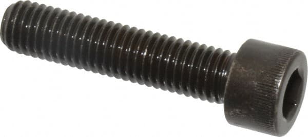 Made in USA - M10x1.50 Metric Coarse Hex Socket Drive, Socket Cap Screw - Grade 12.9 Alloy Steel, Black Oxide Finish, Fully Threaded, 45mm Length Under Head - Americas Industrial Supply