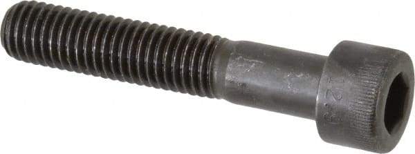 Made in USA - M10x1.50 Metric Coarse Hex Socket Drive, Socket Cap Screw - Grade 12.9 Alloy Steel, Black Oxide Finish, Partially Threaded, 55mm Length Under Head - Americas Industrial Supply