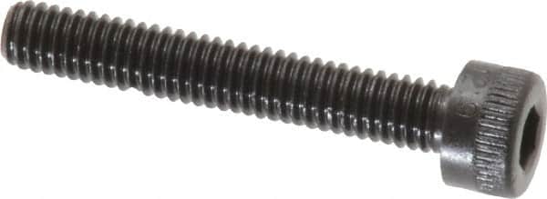 Made in USA - M4x0.70 Metric Coarse Hex Socket Drive, Socket Cap Screw - Grade 12.9 Alloy Steel, Black Oxide Finish, Fully Threaded, 25mm Length Under Head - Americas Industrial Supply