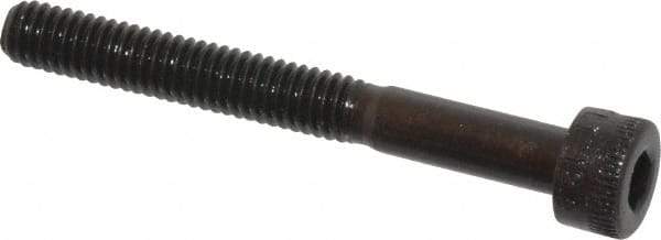 Made in USA - M4x0.70 Metric Coarse Hex Socket Drive, Socket Cap Screw - Grade 12.9 Alloy Steel, Black Oxide Finish, Partially Threaded, 35mm Length Under Head - Americas Industrial Supply