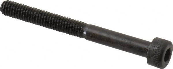 Made in USA - M4x0.70 Metric Coarse Hex Socket Drive, Socket Cap Screw - Grade 12.9 Alloy Steel, Black Oxide Finish, Partially Threaded, 40mm Length Under Head - Americas Industrial Supply