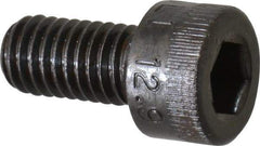 Made in USA - M5x0.80 Metric Coarse Hex Socket Drive, Socket Cap Screw - Grade 12.9 Alloy Steel, Black Oxide Finish, Fully Threaded, 10mm Length Under Head - Americas Industrial Supply