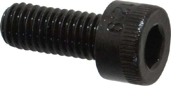 Made in USA - M5x0.80 Metric Coarse Hex Socket Drive, Socket Cap Screw - Grade 12.9 Alloy Steel, Black Oxide Finish, Fully Threaded, 12mm Length Under Head - Americas Industrial Supply