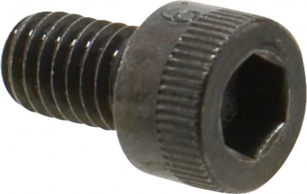 Made in USA - M6x1.00 Metric Coarse Hex Socket Drive, Socket Cap Screw - Grade 12.9 Alloy Steel, Black Oxide Finish, Fully Threaded, 10mm Length Under Head - Americas Industrial Supply