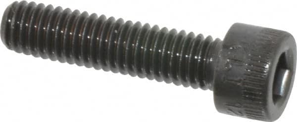 Made in USA - M6x1.00 Metric Coarse Hex Socket Drive, Socket Cap Screw - Grade 12.9 Alloy Steel, Black Oxide Finish, Fully Threaded, 25mm Length Under Head - Americas Industrial Supply