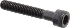 Made in USA - M6x1.00 Metric Coarse Hex Socket Drive, Socket Cap Screw - Grade 12.9 Alloy Steel, Black Oxide Finish, Partially Threaded, 35mm Length Under Head - Americas Industrial Supply
