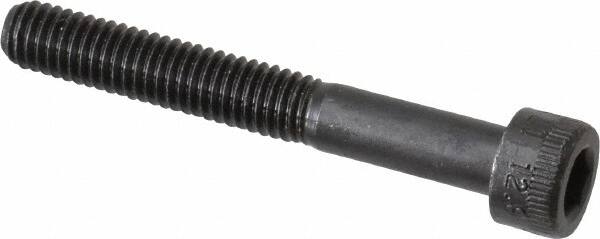 Made in USA - M6x1.00 Metric Coarse Hex Socket Drive, Socket Cap Screw - Grade 12.9 Alloy Steel, Black Oxide Finish, Partially Threaded, 45mm Length Under Head - Americas Industrial Supply