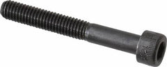 Made in USA - M6x1.00 Metric Coarse Hex Socket Drive, Socket Cap Screw - Grade 12.9 Alloy Steel, Black Oxide Finish, Partially Threaded, 45mm Length Under Head - Americas Industrial Supply