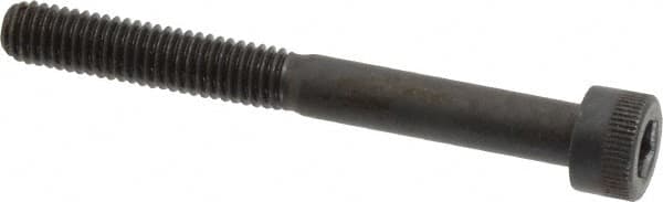 Made in USA - M6x1.00 Metric Coarse Hex Socket Drive, Socket Cap Screw - Grade 12.9 Alloy Steel, Black Oxide Finish, Partially Threaded, 55mm Length Under Head - Americas Industrial Supply