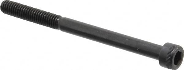 Made in USA - M6x1.00 Metric Coarse Hex Socket Drive, Socket Cap Screw - Grade 12.9 Alloy Steel, Black Oxide Finish, Partially Threaded, 75mm Length Under Head - Americas Industrial Supply