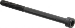 Made in USA - M6x1.00 Metric Coarse Hex Socket Drive, Socket Cap Screw - Grade 12.9 Alloy Steel, Black Oxide Finish, Partially Threaded, 75mm Length Under Head - Americas Industrial Supply