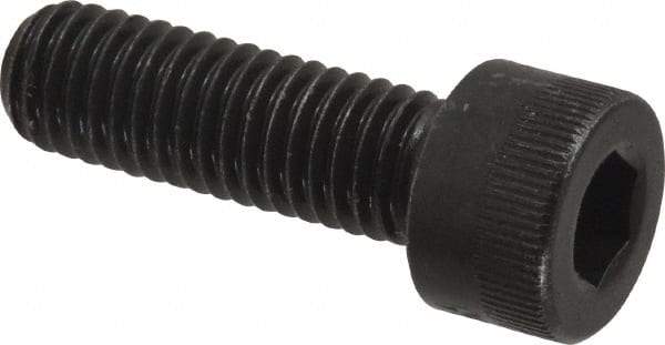 Made in USA - M8x1.25 Metric Coarse Hex Socket Drive, Socket Cap Screw - Grade 12.9 Alloy Steel, Black Oxide Finish, Fully Threaded, 25mm Length Under Head - Americas Industrial Supply